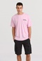 FUNKY BUDDHA-Ανδρικό t-shirt FUNKY BUDDHA FBM009-062-04 ροζ 