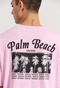 FUNKY BUDDHA-Ανδρικό t-shirt FUNKY BUDDHA FBM009-062-04 ροζ 