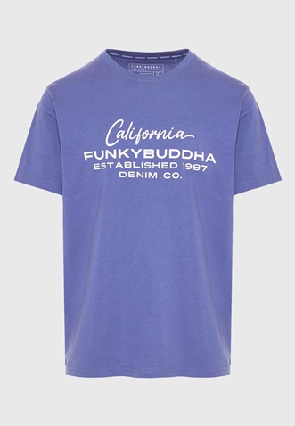 FUNKY BUDDHA-Aνδρκό T-shirt FUNKY BUDDHA FBM009-017-04 μοβ