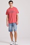 FUNKY BUDDHA-Ανδρικό t-shirt FUNKY BUDDHA FBM009-017-04 κόκκινη