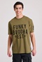 FUNKY BUDDHA-Ανδρικό t-shirt FUNKY BUDDHA FBM009-099-04 λαδί 