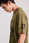 FUNKY BUDDHA-Ανδρικό t-shirt FUNKY BUDDHA FBM009-099-04 λαδί 