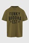 FUNKY BUDDHA-Ανδρικό t-shirt FUNKY BUDDHA FBM009-099-04 λαδί 