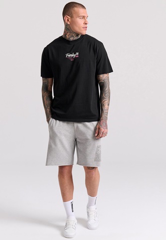 FUNKY BUDDHA-Aνδρικό t-shirt FUNKY BUDDHA FBM009-035-04 μαύρο