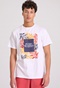FUNKY BUDDHA-Ανδρικό t-shirt FUNKY BUDDHA  FBM009-068-04 λευκό 