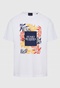 FUNKY BUDDHA-Ανδρικό t-shirt FUNKY BUDDHA  FBM009-068-04 λευκό 