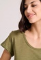 FUNKY BUDDHA-Γυναικείο t-shirt FUNKY BUDDHA FBL009-101-04 λαδί