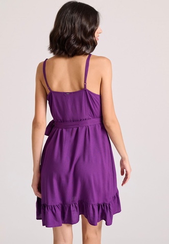 FUNKY BUDDHA-Γυναικείο mini φόρεμα FUNKY BUDDHA FBL009-103-13 μοβ 
