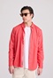 FUNKY BUDDHA-Ανδρικό πουκάμισο FUNKY BUDDHA garment dyed FBM009-015-05 κόκκινο 