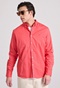FUNKY BUDDHA-Ανδρικό πουκάμισο FUNKY BUDDHA garment dyed FBM009-015-05 κόκκινο 