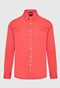 FUNKY BUDDHA-Ανδρικό πουκάμισο FUNKY BUDDHA garment dyed FBM009-015-05 κόκκινο 