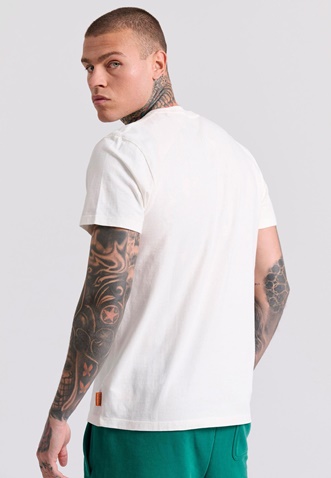 FUNKY BUDDHA-Ανδρικό t-shirt FUNKY BUDDHA FBM009-098-04 λευκό