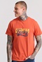 FUNKY BUDDHA-Ανδρικό t-shirt FUNKY BUDDHA FBM009-040-04 πορτοκαλί 