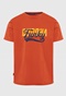 FUNKY BUDDHA-Ανδρικό t-shirt FUNKY BUDDHA FBM009-040-04 πορτοκαλί 