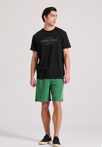 FUNKY BUDDHA-Ανδρικό t-shirt FUNKY BUDDHA  FBM009-094-04 μαύρο 