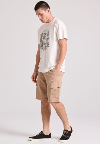 FUNKY BUDDHA-Ανδρικό t-shirt FUNKY BUDDHA FBM009-065-04 λευκό