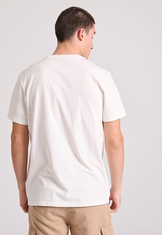 FUNKY BUDDHA-Ανδρικό t-shirt FUNKY BUDDHA FBM009-065-04 λευκό