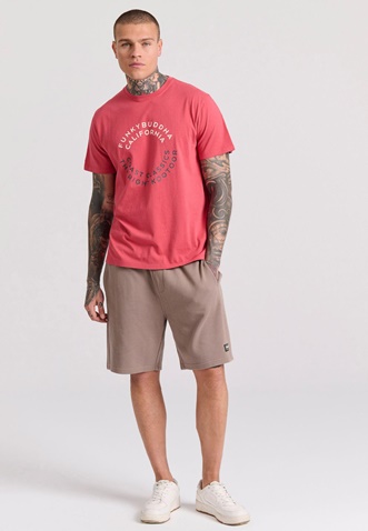 FUNKY BUDDHA-Ανδρικό t-shirt FUNKY BUDDHA FBM009-089-04 κόκκινο