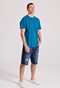 FUNKY BUDDHA-Aνδρικό t-shirt FUNKY BUDDHA FBM009-005-04 μπλε