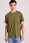 FUNKY BUDDHA-Aνδρικό t-shirt FUNKY BUDDHA FBM009-005-04 χακί
