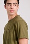 FUNKY BUDDHA-Aνδρικό t-shirt FUNKY BUDDHA FBM009-005-04 χακί