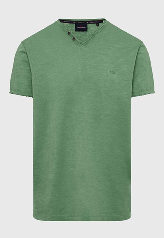 FUNKY BUDDHA-Ανδρικο t-shirt FUNKY BUDDHA FBM009-004-04 The essentials πράσινο