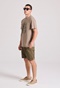 FUNKY BUDDHA-Ανδρική chino βερμούδα FUNKY BUDDHA FBM009-012-03 χακί 