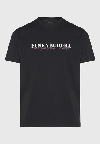 FUNKY BUDDHA-Ανδρικό t-shirt FUNKY BUDDHA FBM009-095-04 μαύρο
