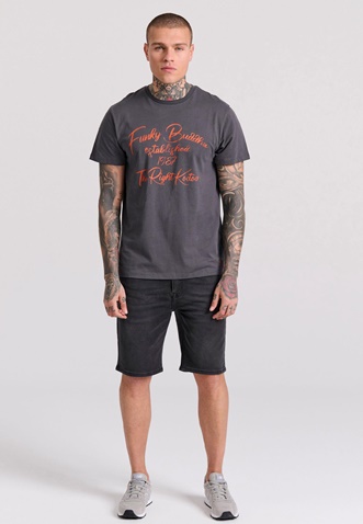 FUNKY BUDDHA-Ανδρικό t-shirt FUNKY BUDDHA γκρι 