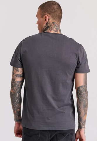 FUNKY BUDDHA-Ανδρικό t-shirt FUNKY BUDDHA γκρι 