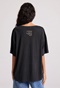 FUNKY BUDDHA-Γυναικείο t-shirt  FUNKY BUDDHA FBL009-121-04 μαύρο