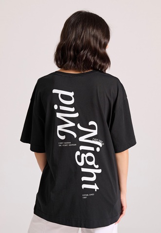 FUNKY BUDDHA-Γυναικείο t-shirt FUNKY BUDDHA FBL009-120-04 μαύρο