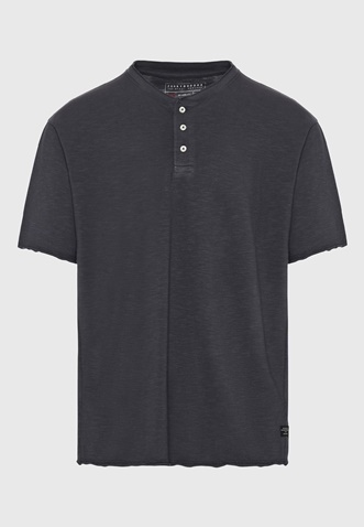 FUNKY BUDDHA-Ανδρικό t-shirt FUNKY BUDDHA FBM009-012-04 ανθρακί 