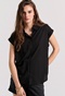 FUNKY BUDDHA-Γυναικείο κοντομάνικο πουκάμισο FUNKY BUDDHA  FBL009-100-05 μαύρο 