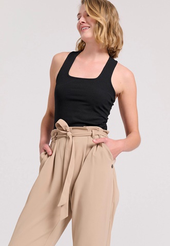 FUNKY BUDDHA-Γυναικείο παντελόνι FUNKY BUDDHA FBL009-118-02 μπεζ 