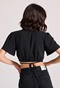 FUNKY BUDDHA-Γυναικείο cropped top FUNKY BUDDHA FBL009-121-17 μαύρο