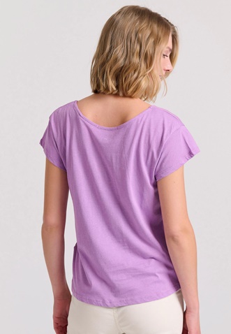 FUNKY BUDDHA-Γυναικείο t-shirt FUNKY BUDDHA FBL009-105-04 μοβ 