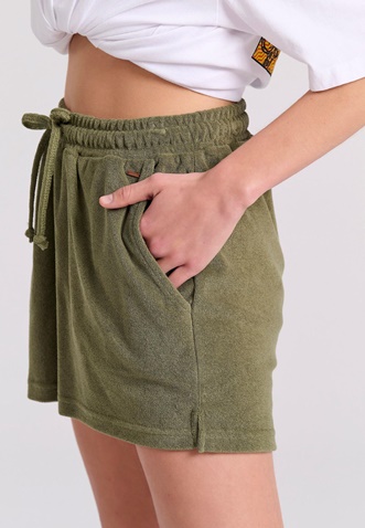 FUNKY BUDDHA-Γυναικείο σορτς FUNKY BUDDHA FBL009-103-03 χακί