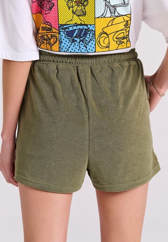 FUNKY BUDDHA-Γυναικείο σορτς FUNKY BUDDHA FBL009-103-03 χακί