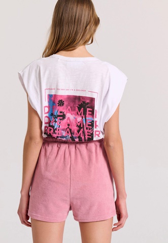 FUNKY BUDDHA-Γυναικείο σορτς FUNKY BUDDHA FBL009-103-03 ροζ
