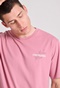 FUNKY BUDDHA-Ανδρικό t-shirt FUNKY BUDDHA FBM009-057-04 ροζ