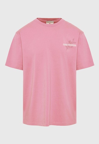 FUNKY BUDDHA-Ανδρικό t-shirt FUNKY BUDDHA FBM009-057-04 ροζ