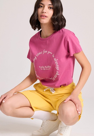 FUNKY BUDDHA-Γυναικεία βερμούδα FUNKY BUDDHA FBL009-107-03 κίτρινη 