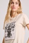 FUNKY BUDDHA-Γυναικείο t-shirt  FUNKY BUDDHA FBL009-124-04 μπεζ 