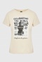 FUNKY BUDDHA-Γυναικείο t-shirt  FUNKY BUDDHA FBL009-124-04 μπεζ 