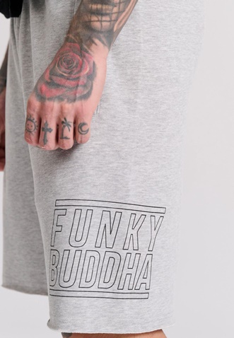 FUNKY BUDDHA-Ανδρική βερμούδα FUNKY BUDDHA FBM009-051-03 γκρι