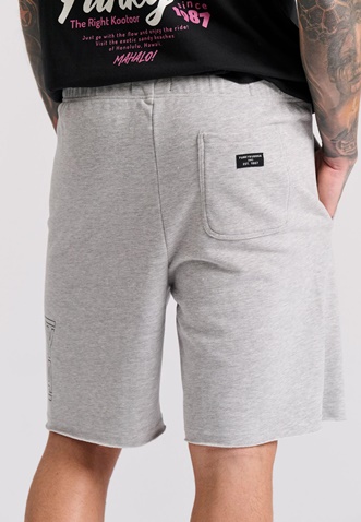 FUNKY BUDDHA-Ανδρική βερμούδα FUNKY BUDDHA FBM009-051-03 γκρι
