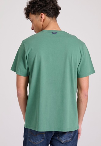 FUNKY BUDDHA-Ανδρικό t-shirt FUNKY BUDDHA FBM009-017-04 πράσινο