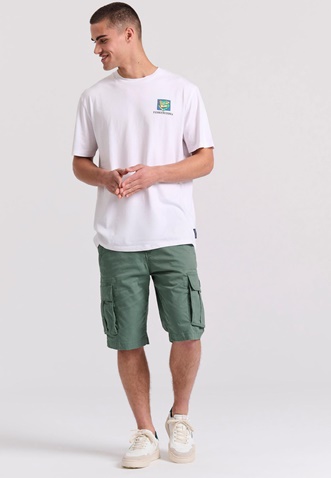 FUNKY BUDDHA-Ανδρικό t-shirt FUNKY BUDDHA  λευκό