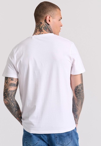 FUNKY BUDDHA-Ανδρικό t-shirt FUNKY BUDDHA FBM009-002-04 λευκό